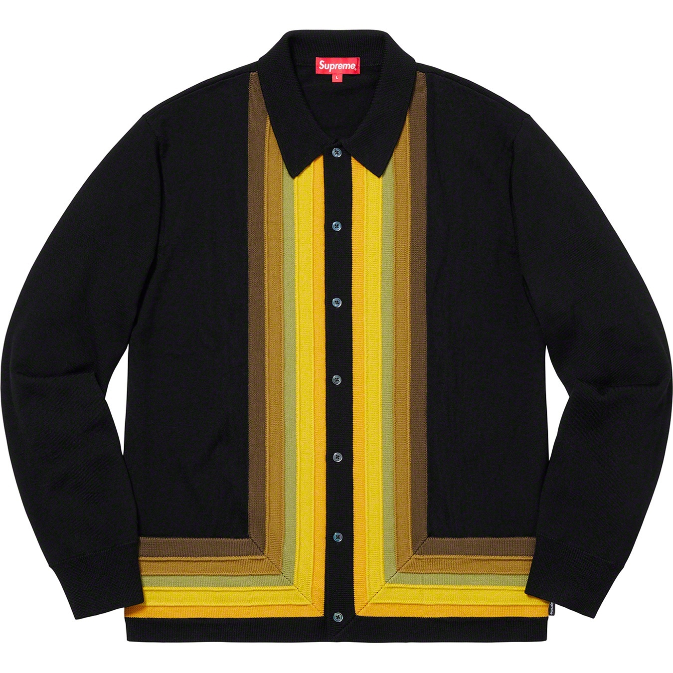 Corner Stripe Polo Sweater view 3